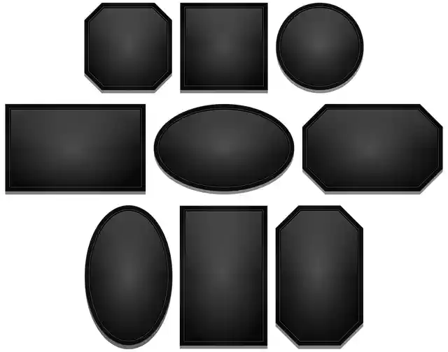 Fotogrāfiju formas: kvadrāta, taisnstūra, apaļas, ovālas, daudzstūra (ar nogrieztiem stūriem)