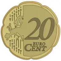 Ietaupīta 20 centa monēta