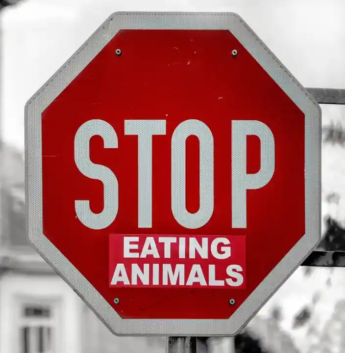 Zīme Stop, neēd dzīvniekus