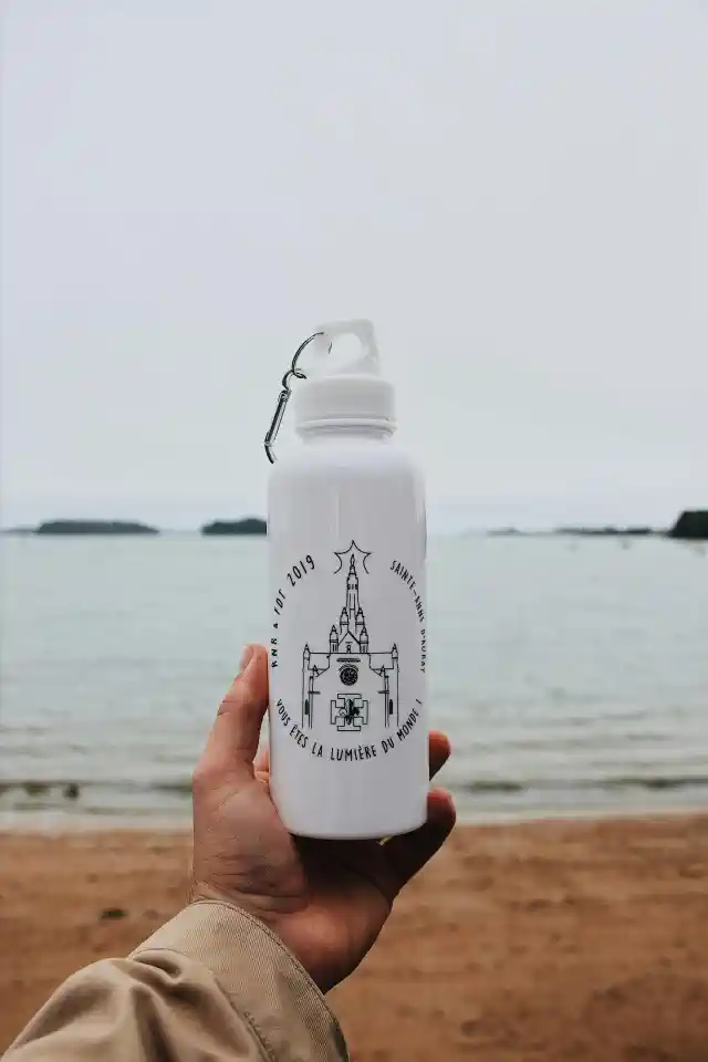 Personalizēts termoss balts ar melnu apdruku