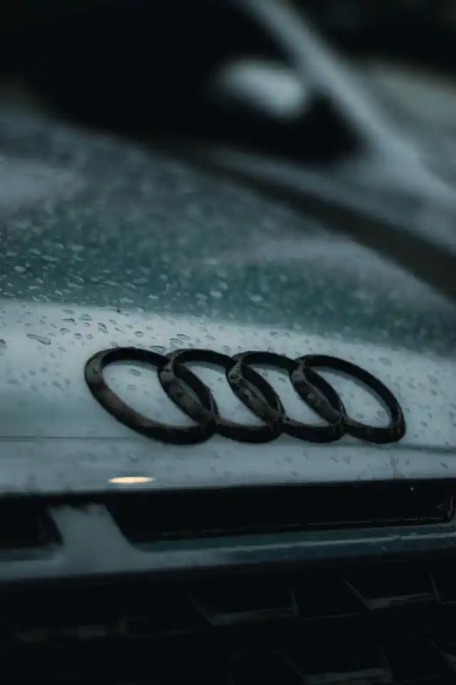 Hromētu detaļu atjaunošana un aplīmēšana - audi emblēma melnā krāsā