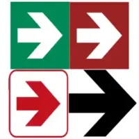 Informatīvās uzlīmes virziena norādes