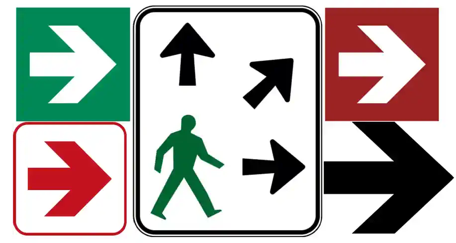 Informatīvās uzlimes virziena norādes