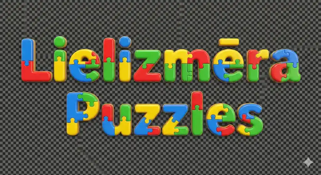 Personalizētas lielizmēra puzles uzraksts