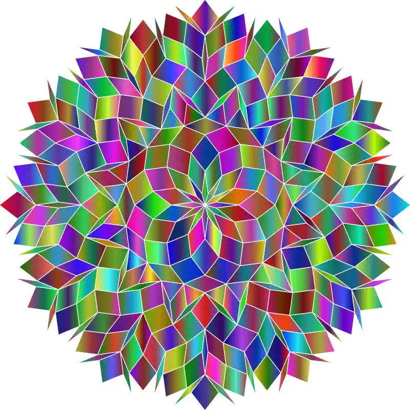 Krāsojamās grāmatas pieaugušajiem - mandala no kvadrātiņiem un rombiņiem