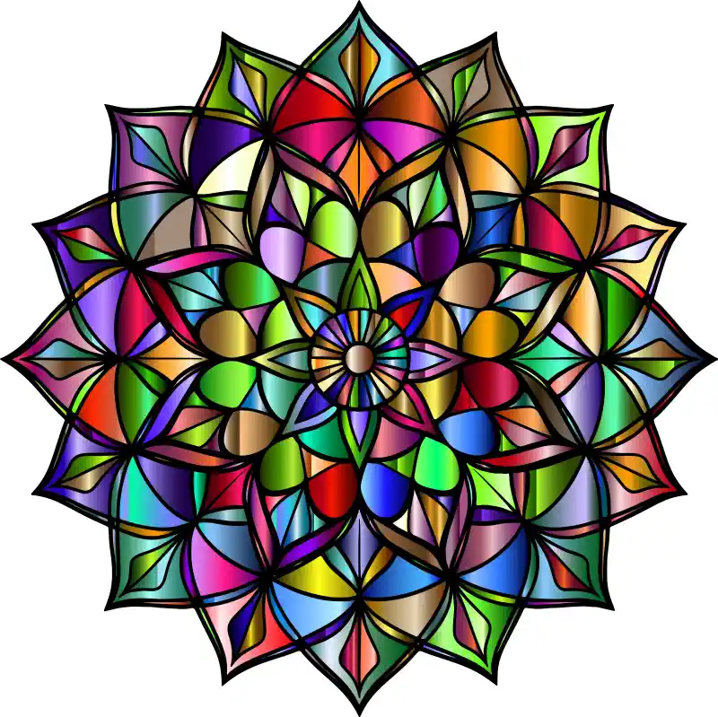 Krāsojamās grāmatas pieaugušajiem - staraina mandala