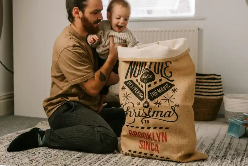 Personalizētas dāvanas Ziemassvētkos - apdrukāts maiss