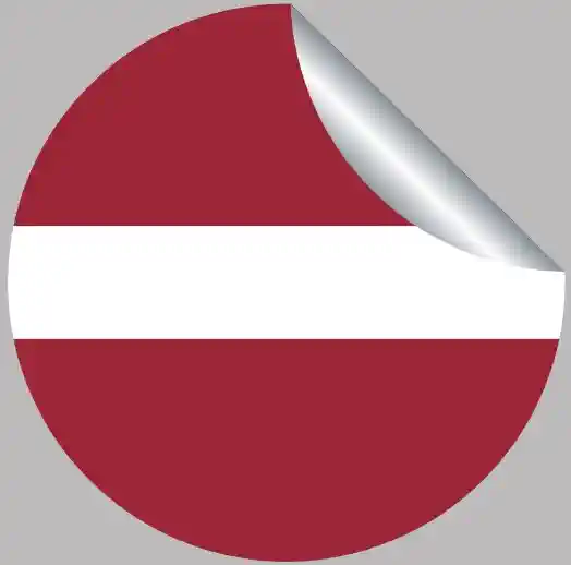 Uzlīmes Latvijas karogs - apaļa