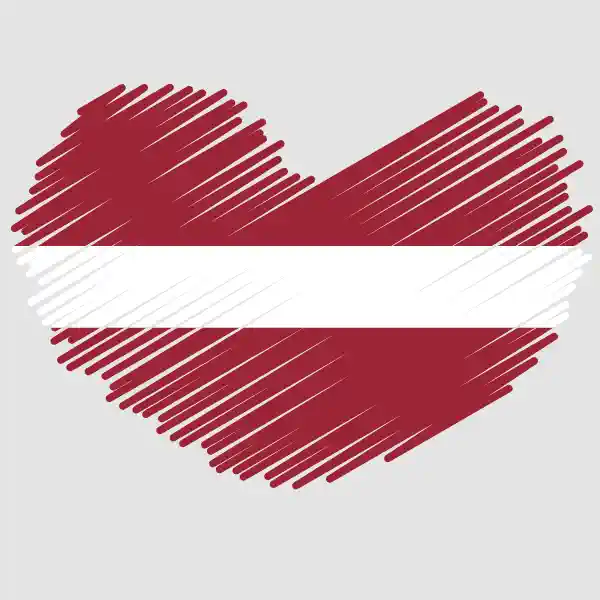 Uzlīmes Latvijas karogs sirds formā ar sv``itrojumu